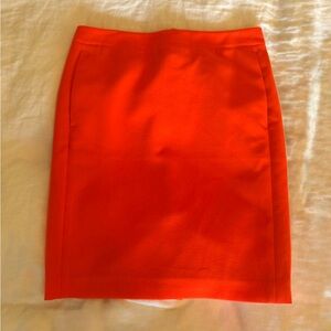 J. Crew Bright Orange Pencil Skirt